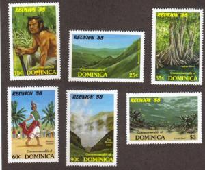 Dominica #1074-79 MNH Reunion/scenery