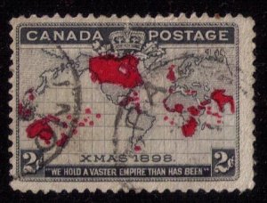 CANADA Sc 85 Xmas 1898 Map Used F-VF