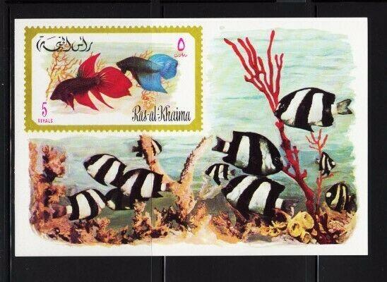 Damselfish black-white Fish Deb Flo Finding Nemo MNH Imperf. Souvenir Sheet u26