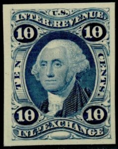 1862-71 10c U.S. Internal Revenue, Inland Exchange, R36P4, Plate Proof on Card