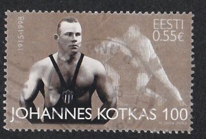 Estonia # 778, Johannes Kotkas - Wrestler, Used, 1/2 Cat.
