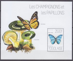 2013 Togo 5135/B845 Butterflies and mushrooms 10,00 €​​​​​​​