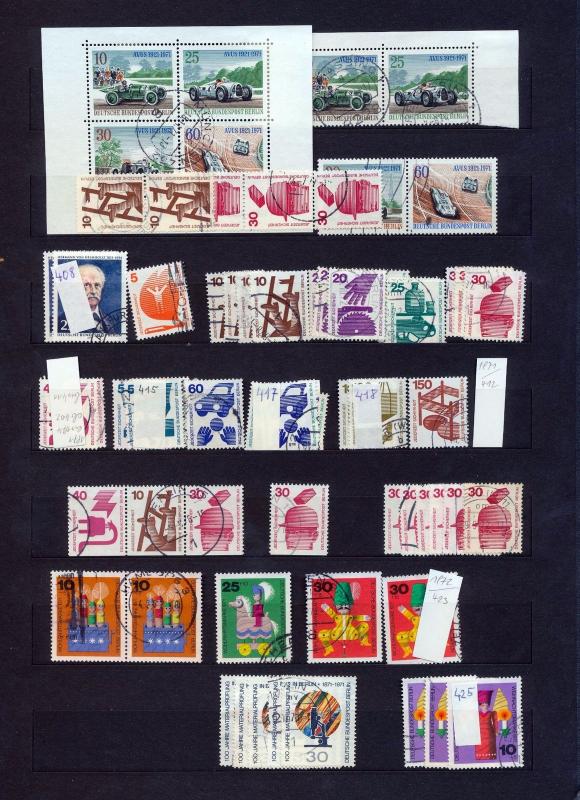 Germany West Berlin 1940s/70s Used Collection(Apprx 550+Items) (SK 35