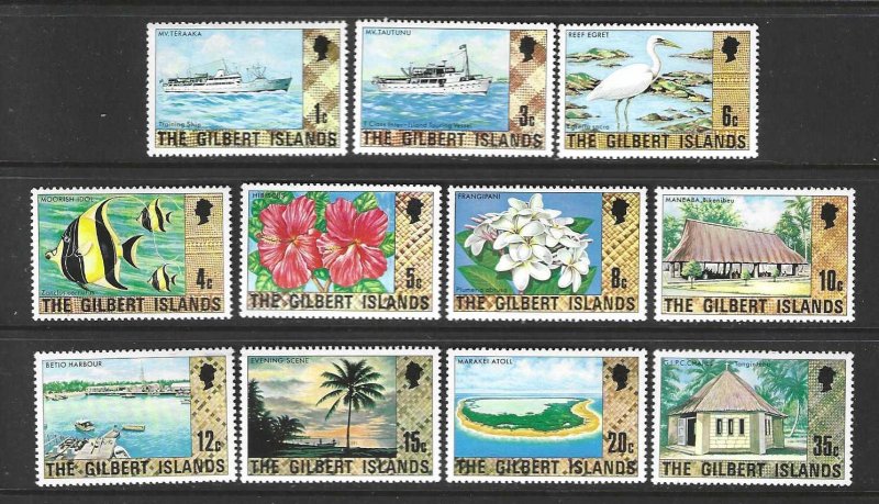 Gilbert Islands 269-273, 275-280  MNH/Mint  SCV$5.10