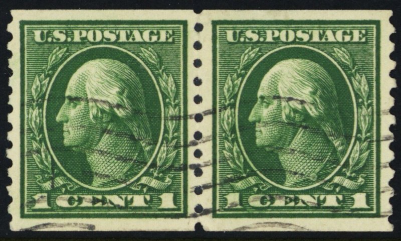 443, Used XF 1¢ Coil Pair - Well Centered - PSE Graded 90 - Stuart Katz