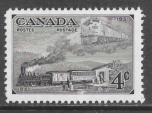 Canada 311: 4c Mail Trains of 1851 & 1951, MNH, VF