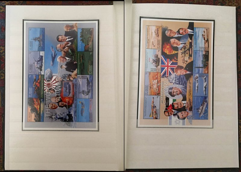 COLLECTION OF ST. VINCENT GRENADINES STAMPS & MIN. SHEETS IN AN ALBUM