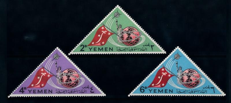 [70280] Yemen Kingdom 1965 Expo New York Statue of Liberty Triangles  MNH