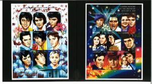 Elvis Presley Legends of Rock & Roll 60th Birthday Palau and Gambia Stamp Sheets