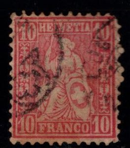 Switzerland Scott 53 10 France interesting cancel