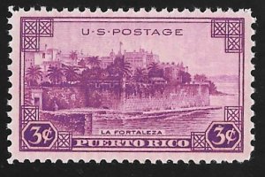 801 3 cents Puerto Rico Stamp Unused OG LH VF