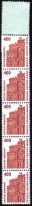 1991, Germany 400pfg, MNH strip of 5, Sc 1538