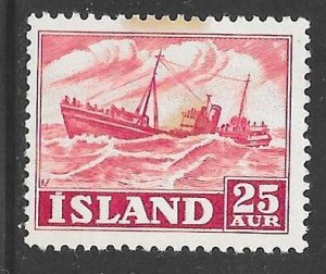 Iceland 260: 25a Twarler, MH, F-VF