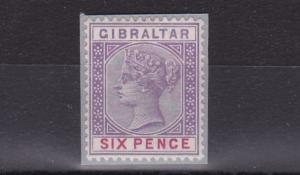 GIBRALTAR  1898   S G 44     6D VIOLET & RED  CAT £45     M / H   