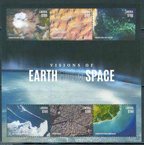 LIBERIA  2015  VISIONS OF EARTH FROM SPACE SHEET   MINT NEVER HINGED