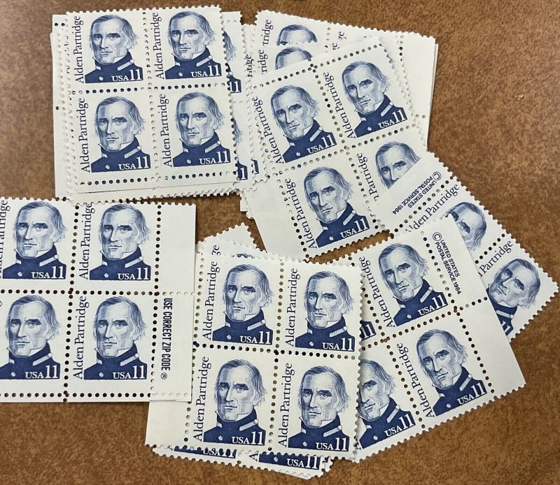 1854   Alden Partridge, West Point  100 MNH 11¢ stamps   FV $11.00   Issued 1985