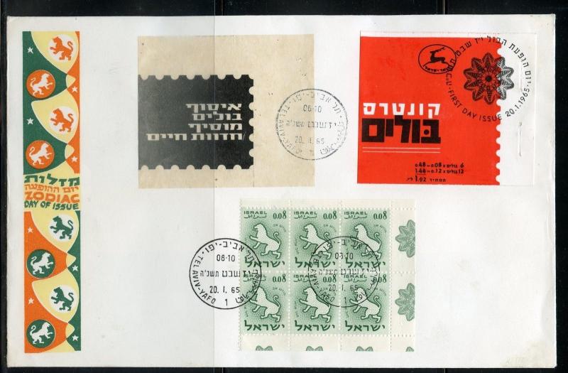 ISRAEL ZODIAC BOOKLETS SHEET  SCOTT#190,192  ON  FIRST DAY COVERS