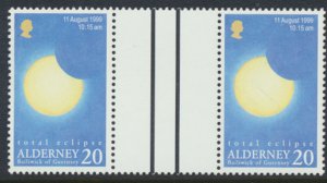 Alderney  SG A125  SC# 128 Eclipse MNH Gutter Pair see scan 