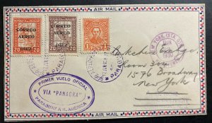 1930 Paraguay First Flight Airmail cover FFC to New York USA Via Panagra