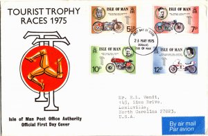 Isle of Man, Worldwide First Day Cover, Motorcycles