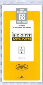 Scott/Prinz Pre-Cut Strips 240mm Long Stamp Mounts 240x68 #941 Black