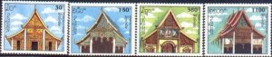 Laos MNH Sc # 1170-73 Mi # 1406-09 Pagodas