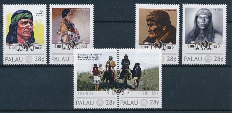 [80925] Palau  Native Americans Indians Apache Wars MNH