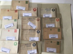 King George V collection of 13 mint stationery & registered envelopes  A11375