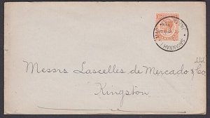 JAMAICA 1919 cover 1½d War Tax ex SAVANNAH LA MAR..........................A1499