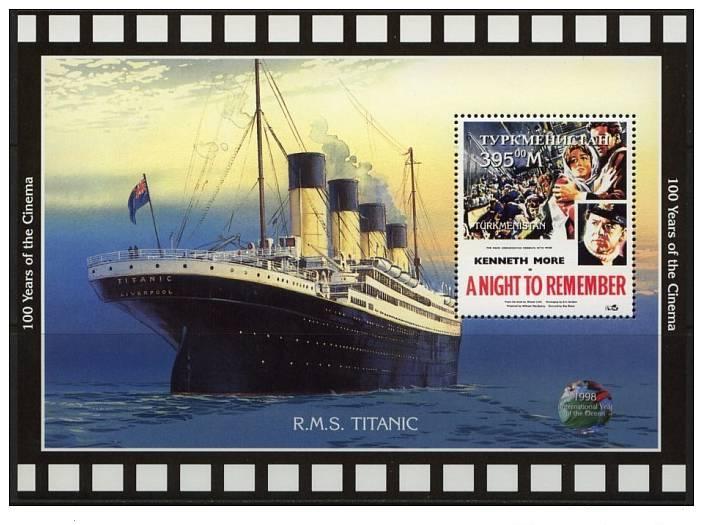 TURKMENISTAN SHEET TITANIC SHIPS