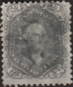 # 78a Grayish Lilac Used FAULT George Washington