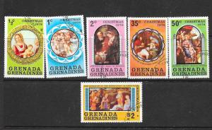 Grenada Grenadines #197-203 Christmas 1976 Set (CTO) CV$1.60