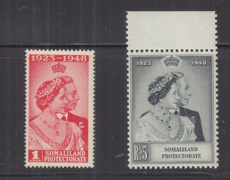 SOMALILAND PROT., 1948 Silver Wedding pair, mnh.