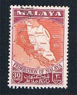 Malaya Federation 81 Used Map of federation (BP2263)