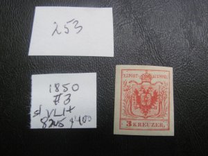 AUSTRIA 1850 VLH SC 3 SUPERB $825 (253)