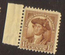 #706 MNHvf 1 1/2c brown  Charles W. Peale 1777 1932  Issue