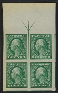 *408 TOP ARROW BLOCK, SUPERB, NEVER HINGED