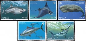 Malta 2023 MNH Stamps Marine Life Fish Shark Whale Tuna