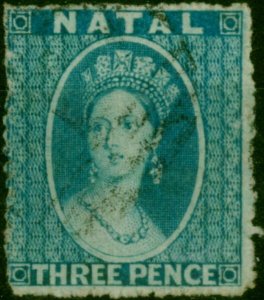 Natal 1861 3d Blue SG12 Fine Used (3)