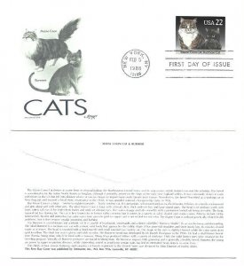 2374 Maine Coon Cat & Burmese Cat Artmaster FDC