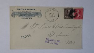 1897 Tucker MO Smith Goods 8+2c Reg St Louis Ramons Tonic Pill Medicine Ad Cover