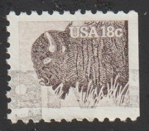 SC# 1883 - (18c) - American Wildlife, buffalo, USED single