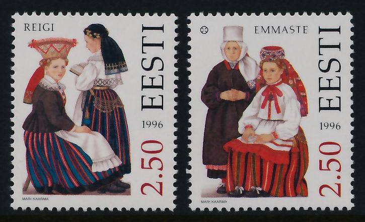 Estonia 303-4 MNH Folk Costumes