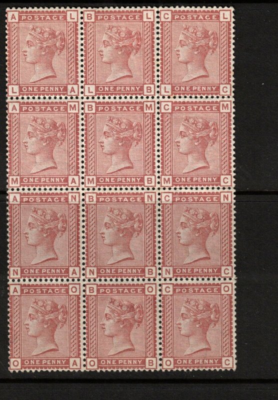 Great Britain #79 Mint Fine - Very Fine Block Of Twelve