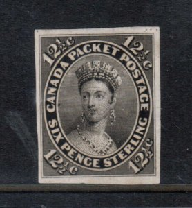 Canada #18TCix Very Fine Plate Proof In Black On India Paper 