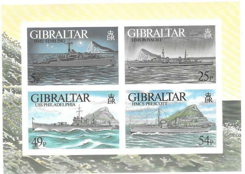 1996    GIBRALTAR  -  SG.  MS  779  -  WARSHIPS   -  ISSUE 4 -   MNH