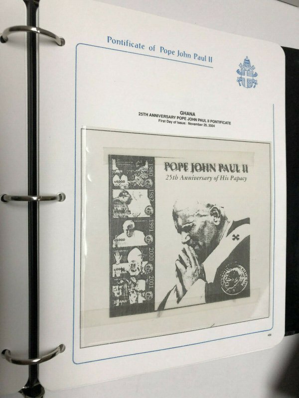 Pope John Paul II Black Albums, Pages & Dust Jackets - set of 4 - No Stamps (II)