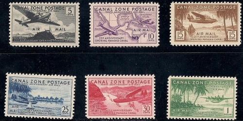 CANAL ZONE C15-20 25th Anniversary Stamp Mint OG NH VF-XF