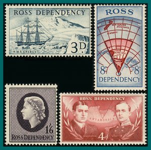 Ross Dependency 1957 Definitives, mint #L1-L4,SG1-SG4