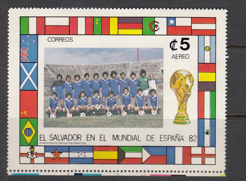 Z2395 1982 salvador large stamp set of 1 mnh #c523 sports